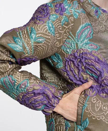 Geisha Jacket Flowers Lurex