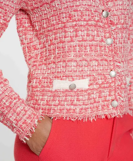 Geisha Jacket Knit Tweed Stijl