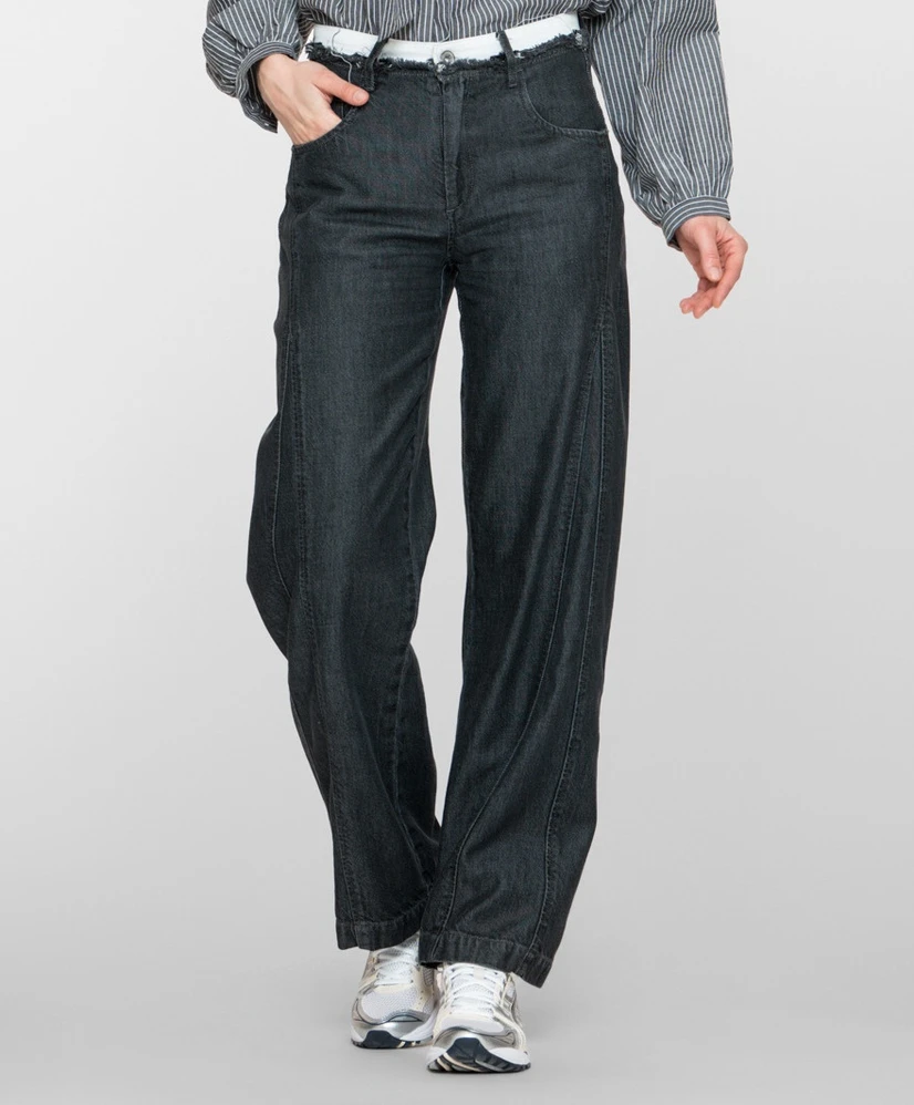 Geisha Jeans Wide Leg Double Waist