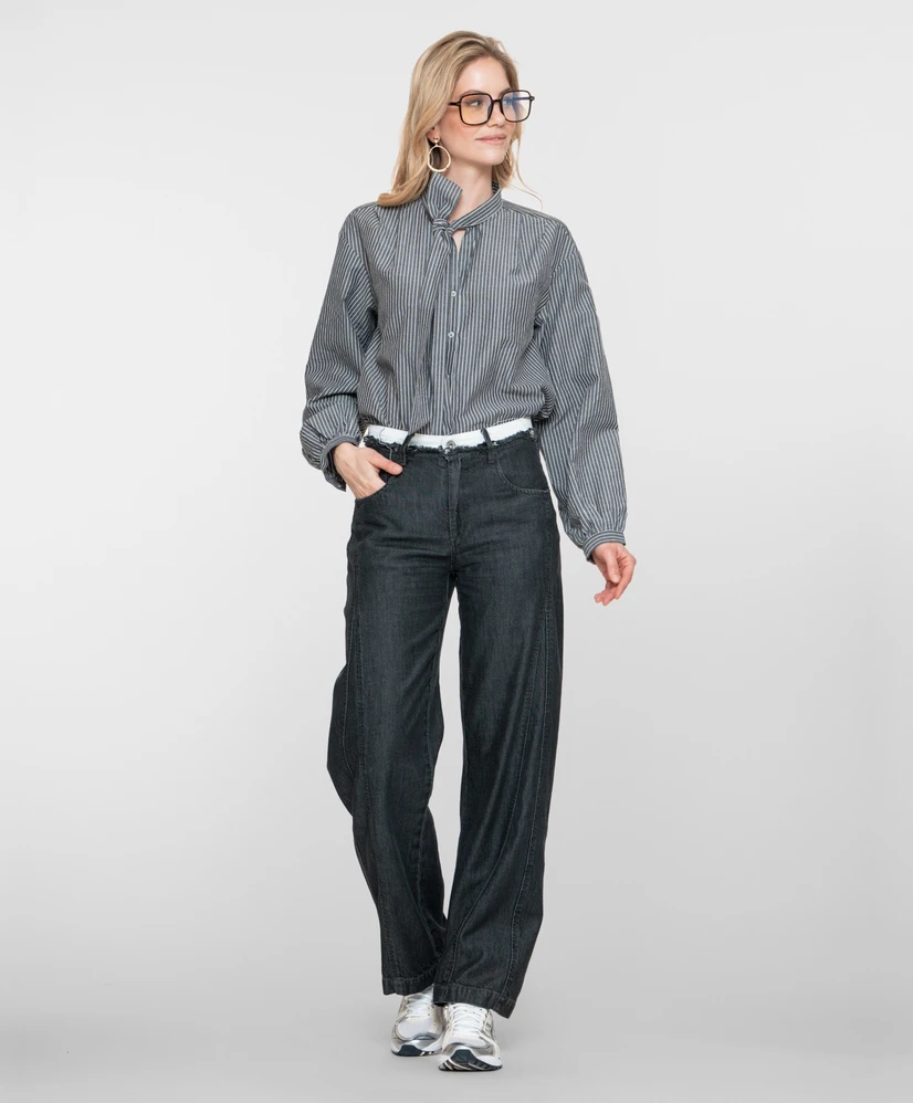 Geisha Jeans Wide Leg Double Waist