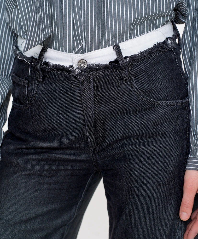 Geisha Jeans Wide Leg Double Waist