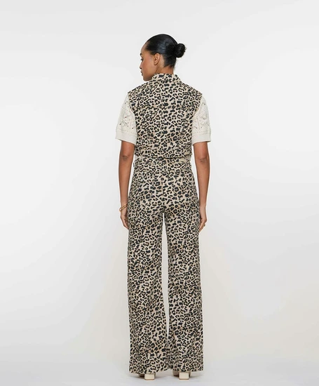 Geisha Jeans Wide Leg Leopard