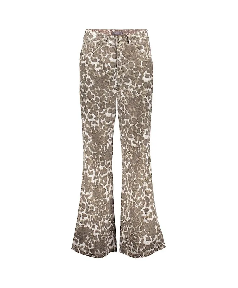 Geisha Jeans Wide Leg Leopard