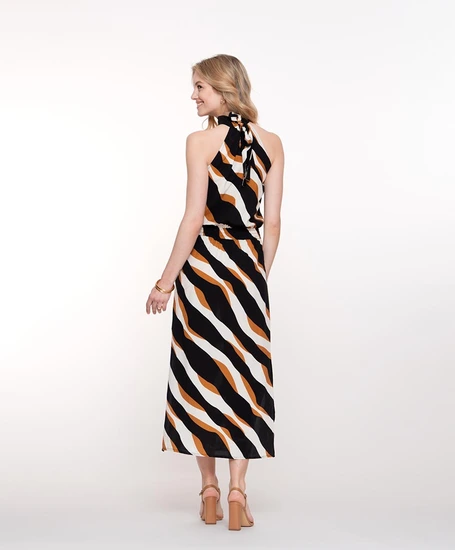 Geisha Jurk Allover Print Halter
