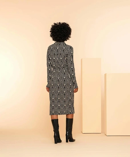 Geisha Jurk Graphic Print