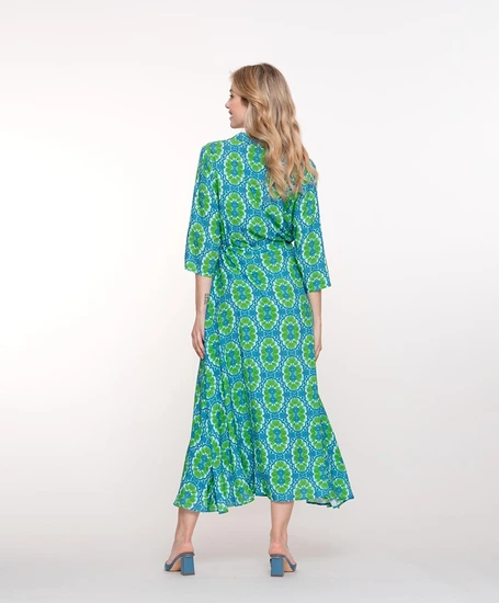 Geisha Maxi Jurk Allover Print
