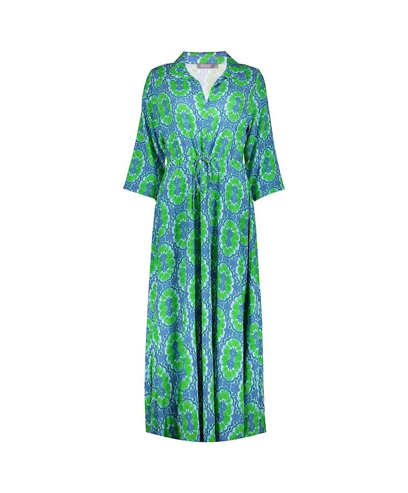 Geisha Maxi Jurk Allover Print