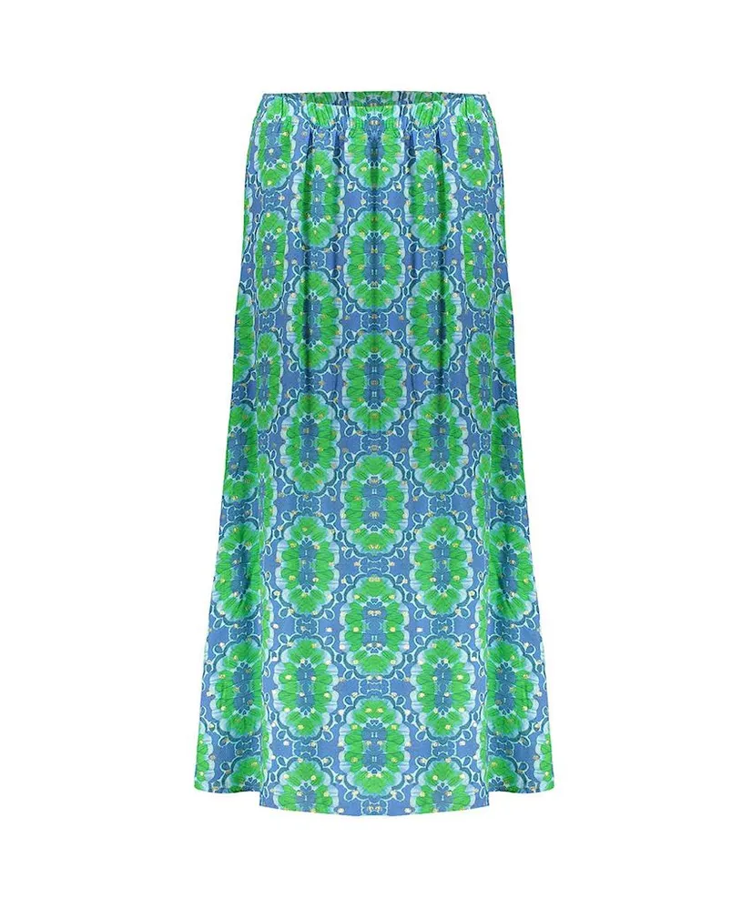 Geisha Maxi Rok Allover Print