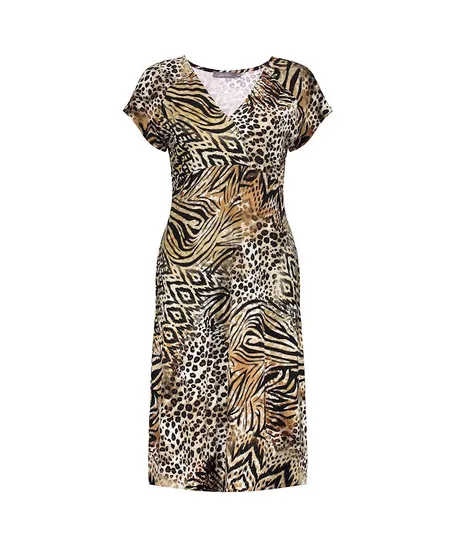 Geisha Midi Jurk Allover Print