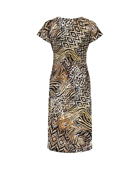 Geisha Midi Jurk Allover Print