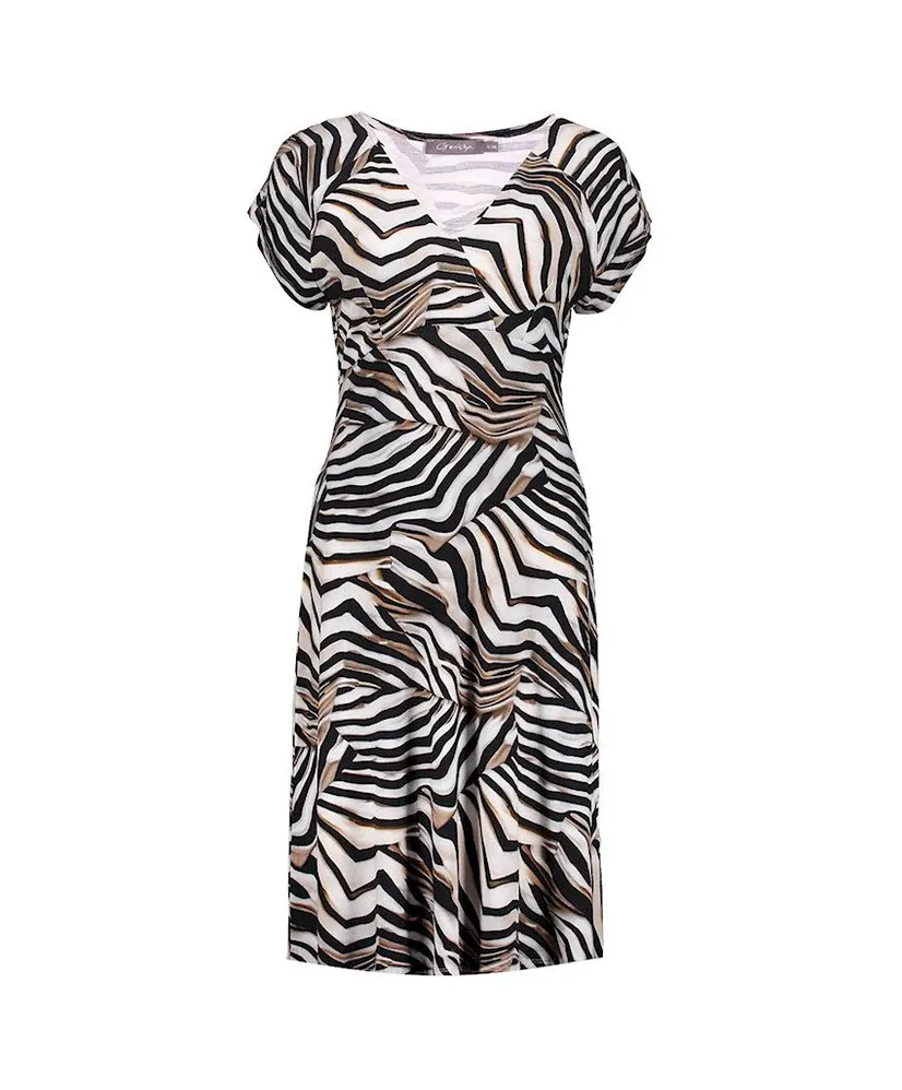 Geisha Midi Jurk Allover Print