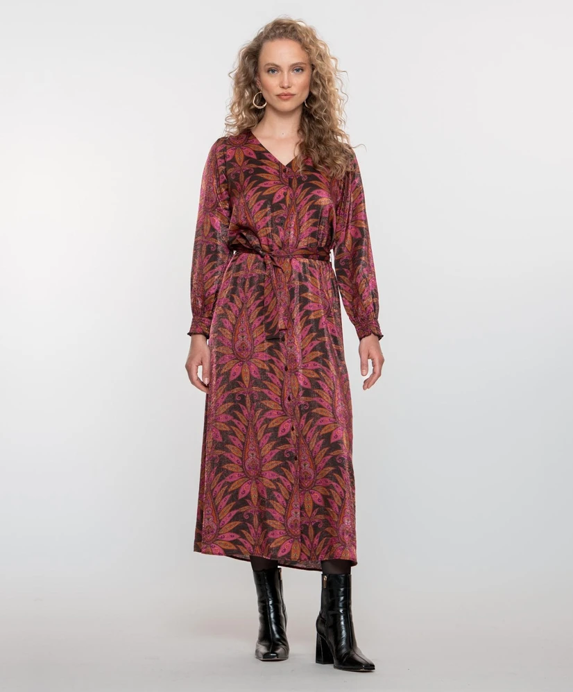 Geisha Midi Jurk Allover Print