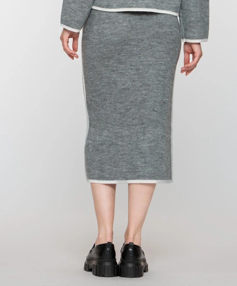 Geisha Midi Rok (edi) Skirt knit contrast hem