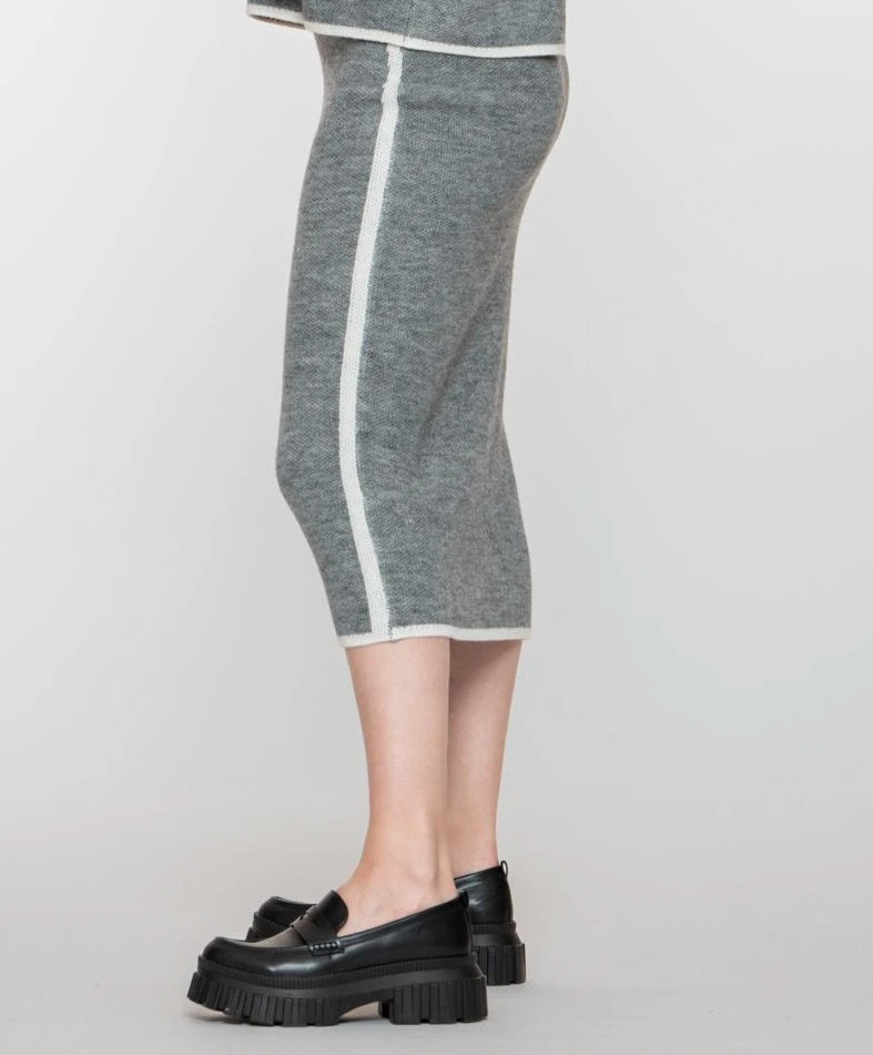 Geisha Midi Rok (edi) Skirt knit contrast hem