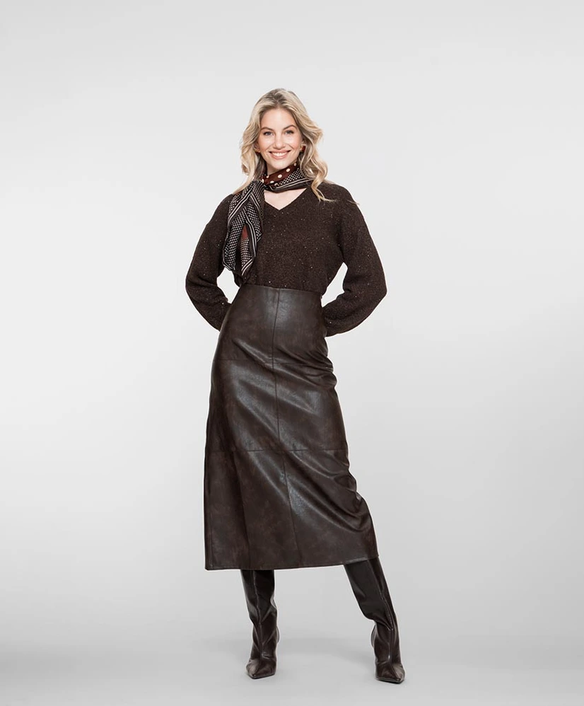 Geisha Midi Rok PU