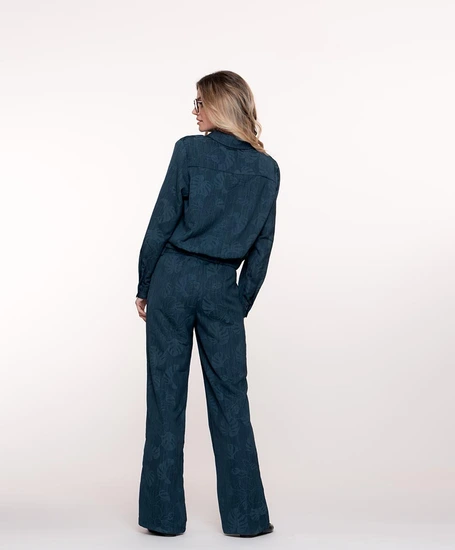 Geisha Pantalon Denim Flowers