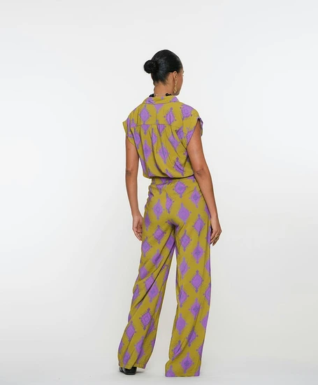 Geisha Pantalon Print Straight Fit