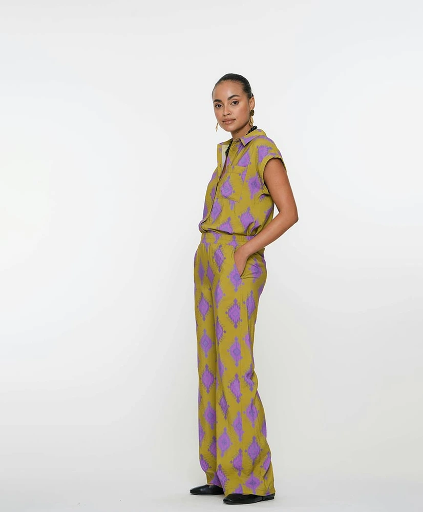 Geisha Pantalon Print Straight Fit