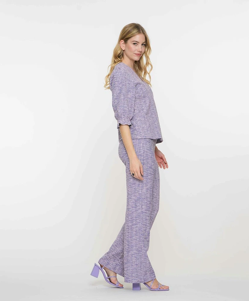 Geisha Pantalon Tweed Stijl