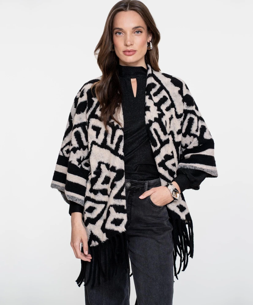 Geisha Poncho Jacquard