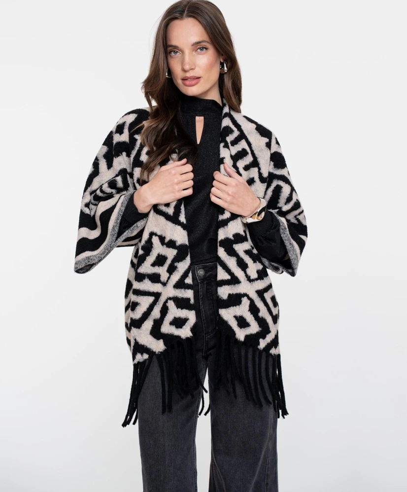 Geisha Poncho Jacquard
