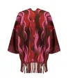 Geisha Poncho Print