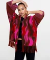 Geisha Poncho Print