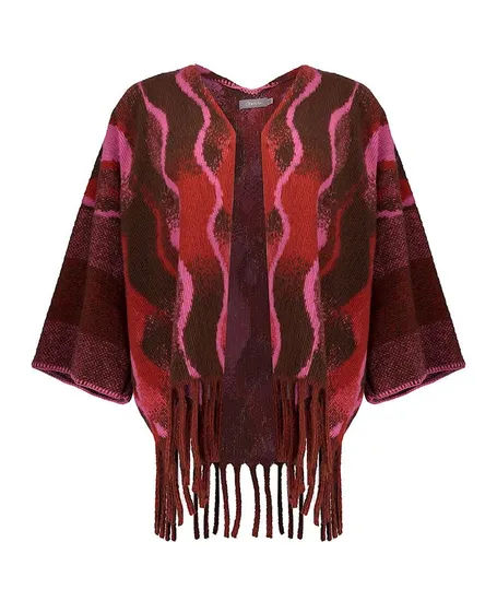 Geisha Poncho Print