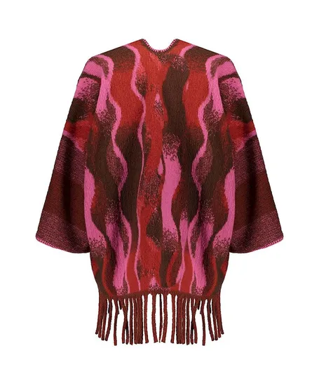 Geisha Poncho Print