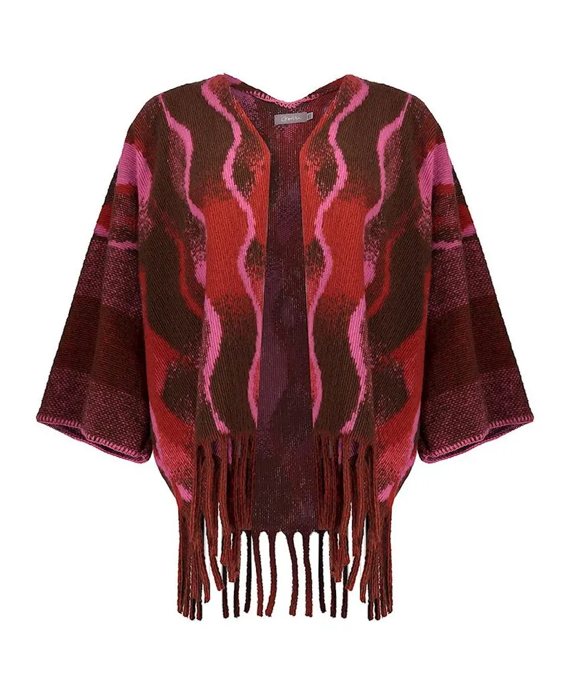 Geisha Poncho Print