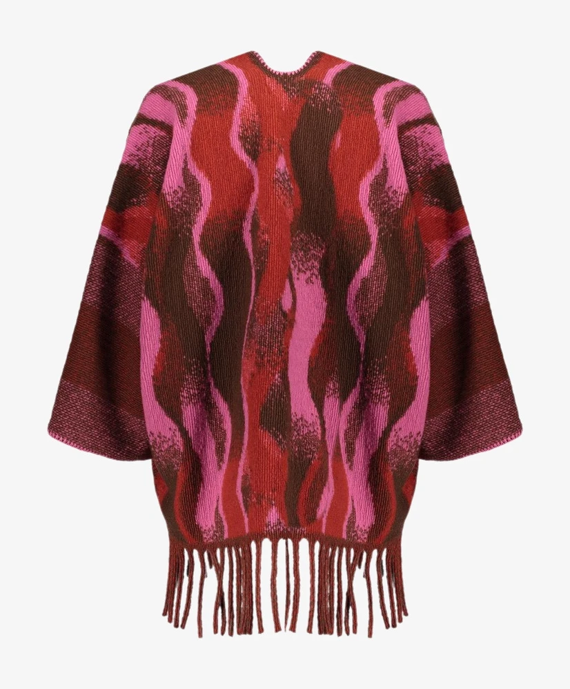 Geisha Poncho Print