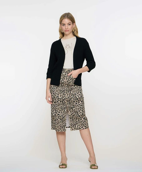 Geisha Rok Midi Leopard