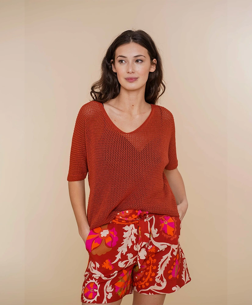 Geisha Short Allover Print
