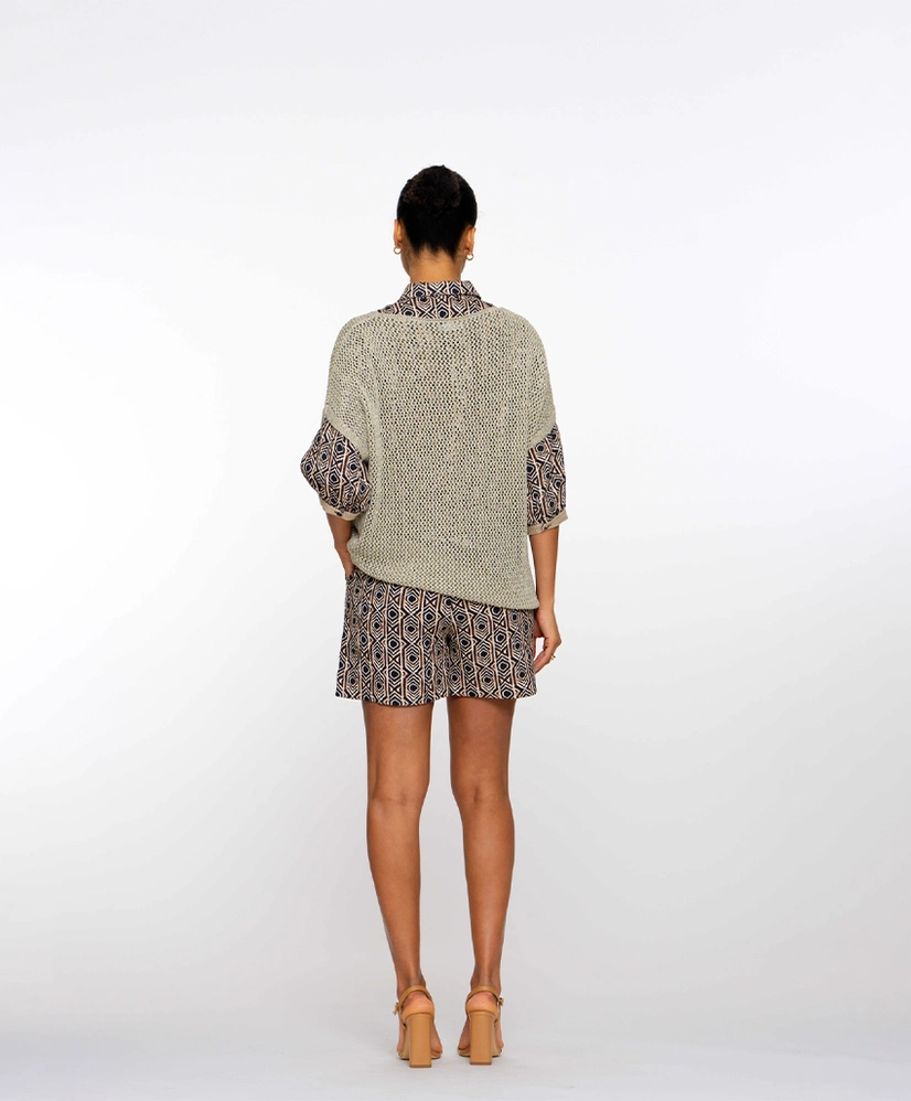 Geisha Short Grafische Print