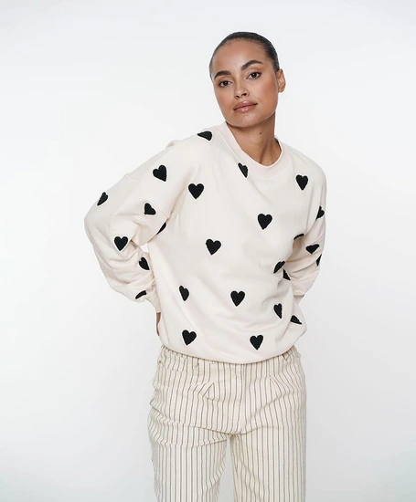 Geisha Sweater Hearts Terry