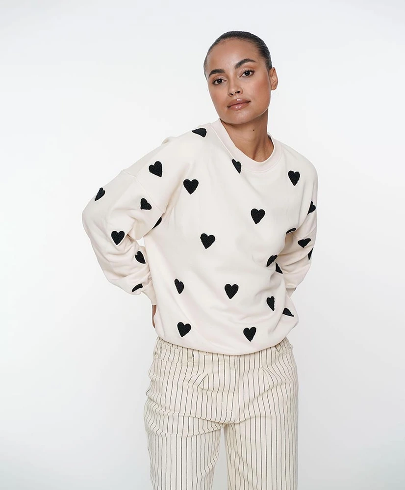 Geisha Sweater Hearts Terry