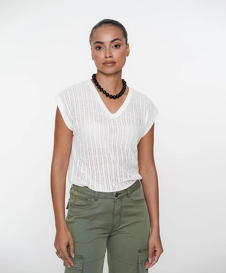 Geisha T-shirt Open Knit