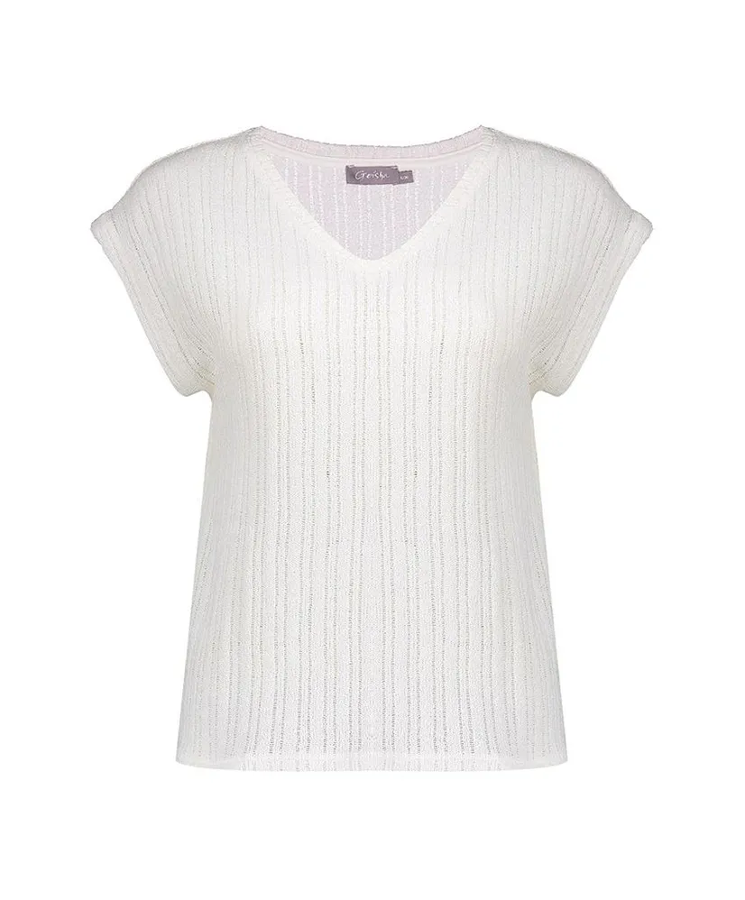 Geisha T-shirt Open Knit