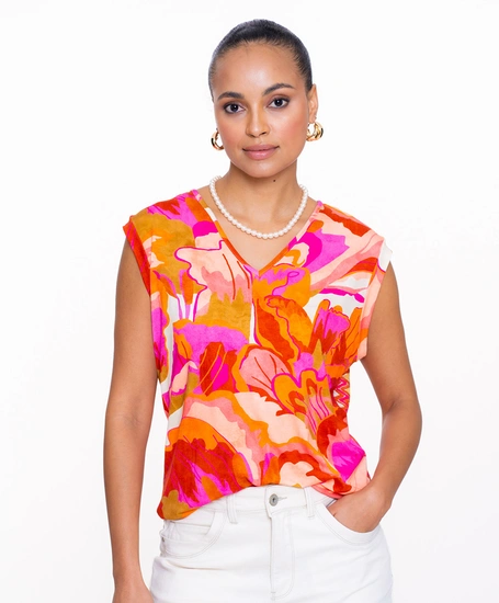 Geisha Top Allover Print
