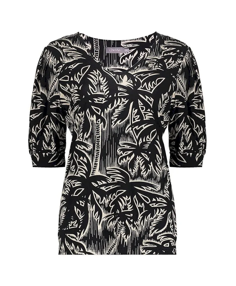 Geisha Top Allover Print