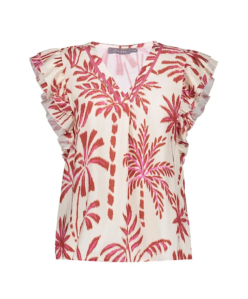 Geisha Top Allover Print