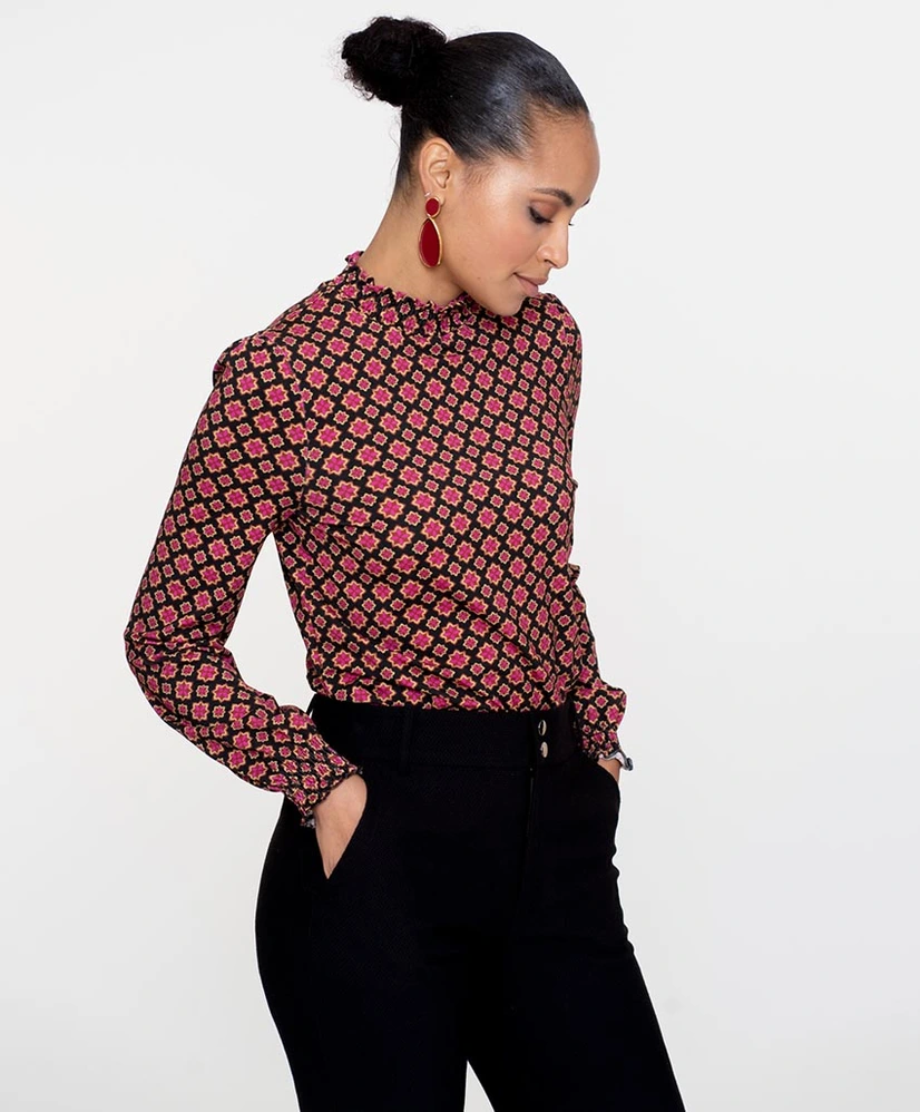 Geisha Top Allover Print