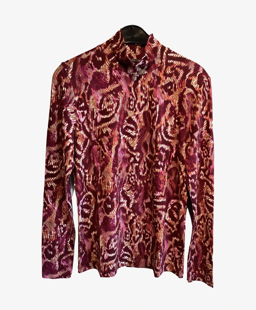 Geisha Top Col Allover Print