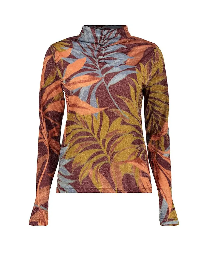 Geisha Top Lurex Allover Print