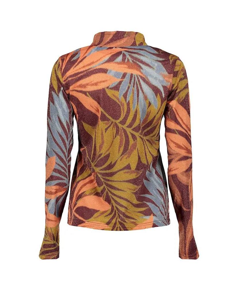 Geisha Top Lurex Allover Print