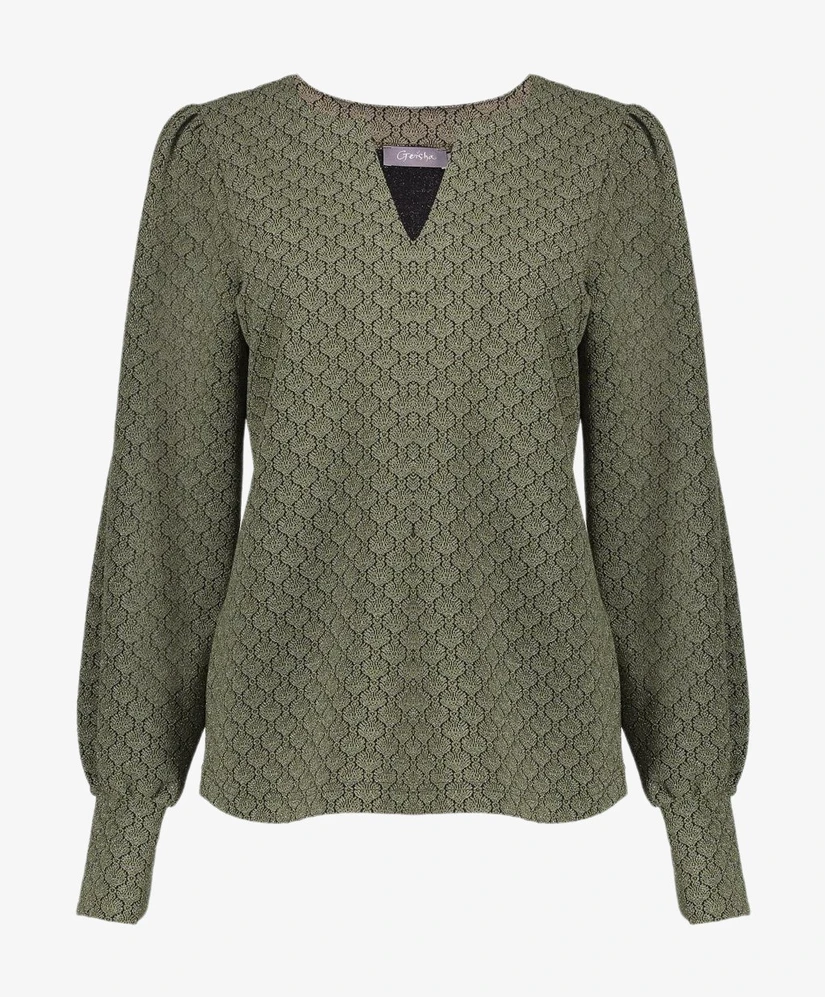 Geisha Top Print