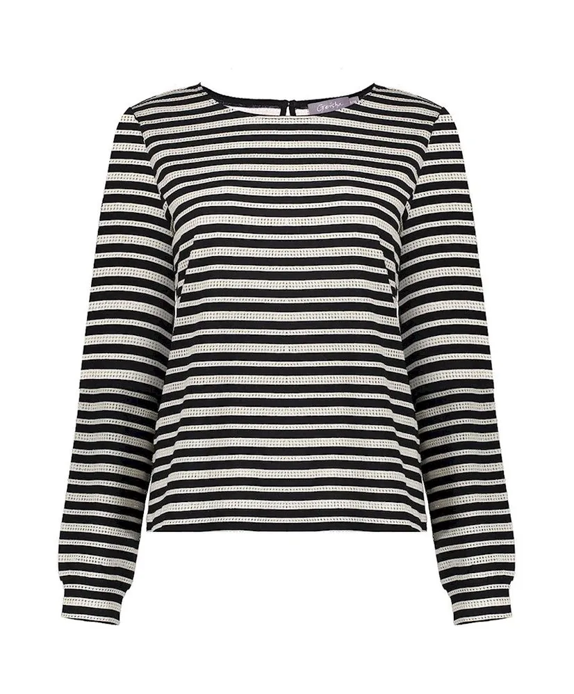 Geisha Top Striped Ajour