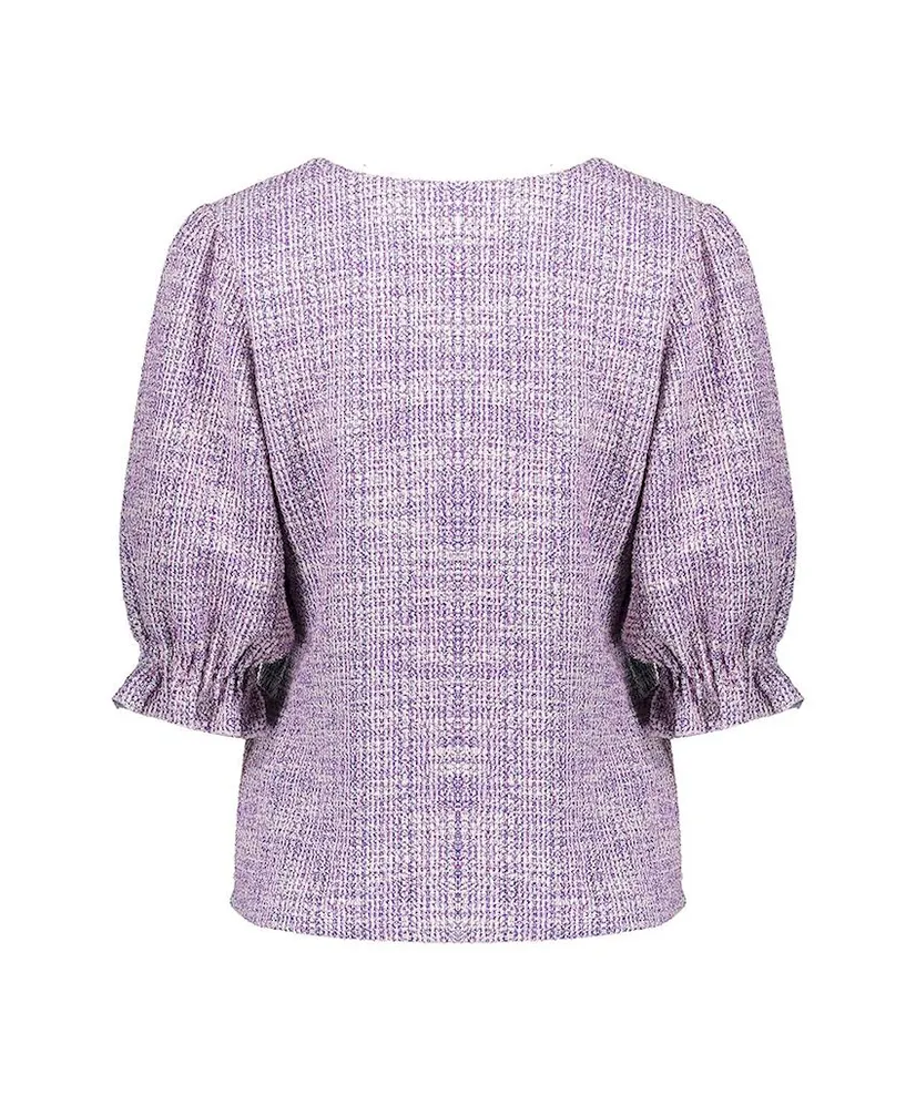 Geisha Top V-hals Tweed Stijl