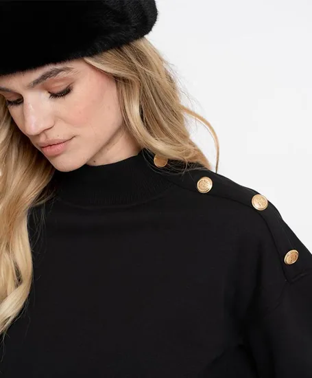 Geisha Trui Button Shoulder