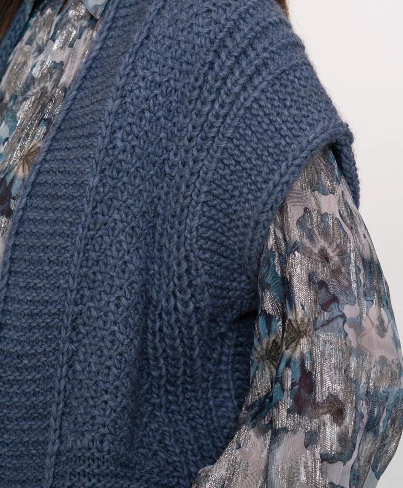 Geisha Trui LM Gilet fancy knit